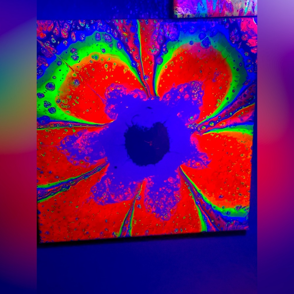 Black uv light paintings